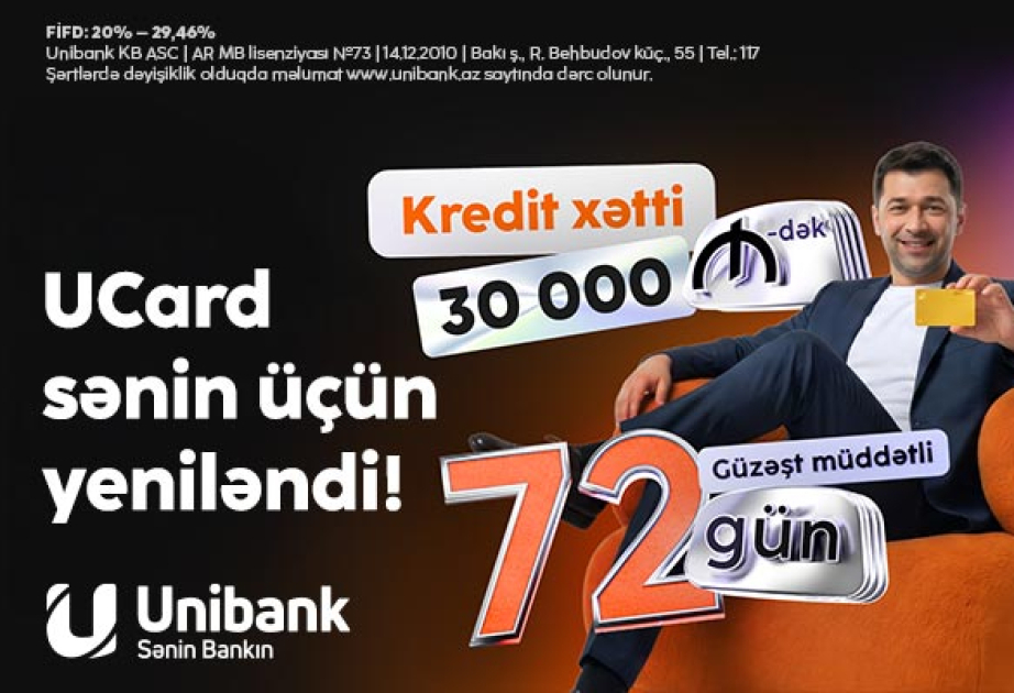 ® “Ucard”: 30 min manatadək geniş imkan və 72 günədək rahatlıq!