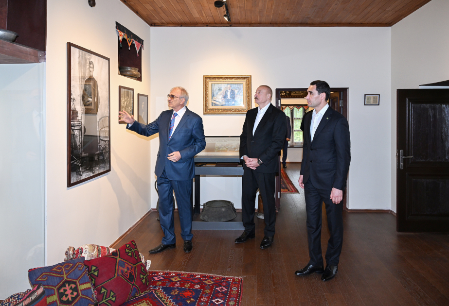 Choucha : les présidents azerbaïdjanais et turkmène visitent la maison-musée de Bulbul