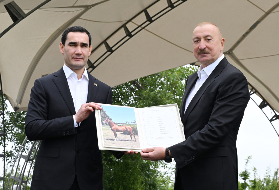Garabagh Horse gifted to the President of Turkmenistan