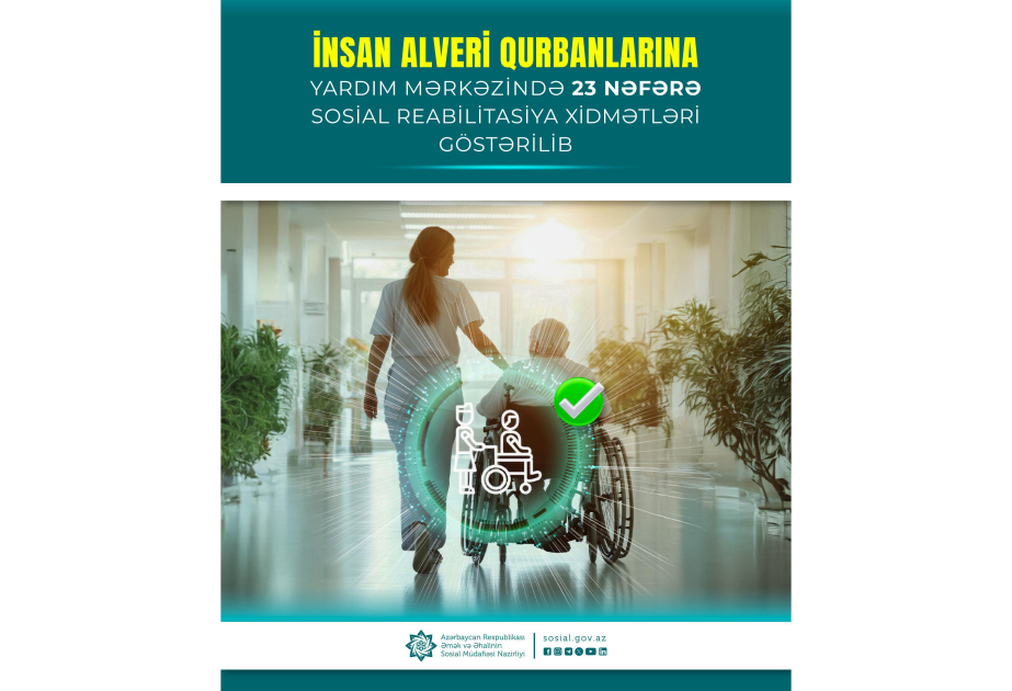 İnsan Alveri Qurbanlarına Yardım Mərkəzində 23 nəfərə sosial reabilitasiya xidmətləri göstərilib