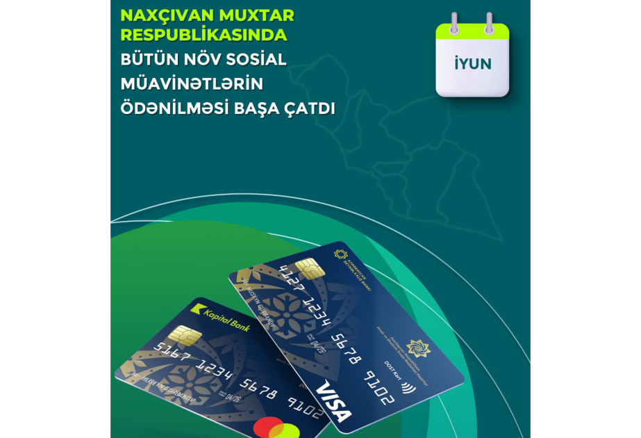 Naxçıvanda iyun ayı üzrə bütün növ sosial müavinətlər ödənilib