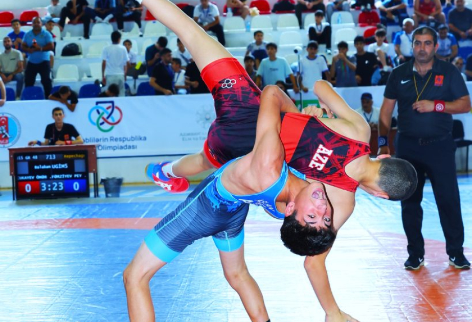 Məktəblilərin Respublika İdman Olimpiadasında güləş yarışları başa çatıb