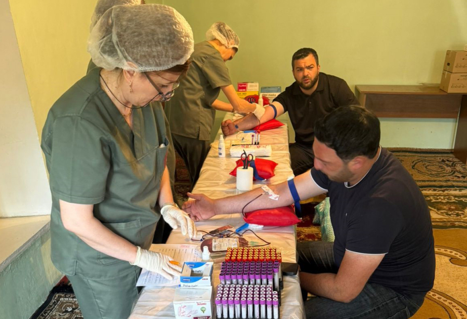 Aşura günü ilə əlaqədar Şəkidə qanvermə aksiyası təşkil edilib