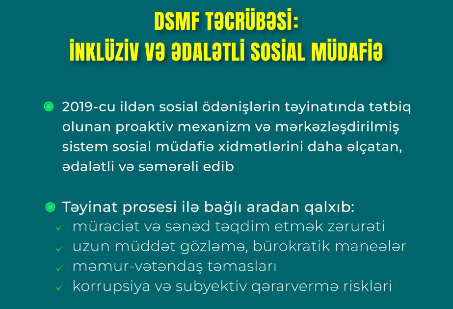 Nazirlik: Son illərin islahatları sosial müdafiə xidmətlərinin daha əlçatan, ədalətli və inklüziv olmasına imkan yaradıb