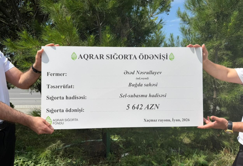 Aqrar Sığorta Fondu Xaçmaz və Xızıda təsərrüfatlara dəymiş zərərlər üzrə sığorta ödənişlərini həyata keçirib