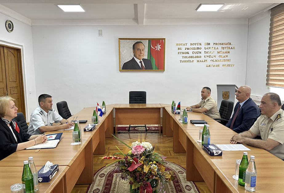 Xorvatiya nümayəndə heyəti Milli Müdafiə Universitetinin hərbi təhsil müəssisələrini ziyarət edib