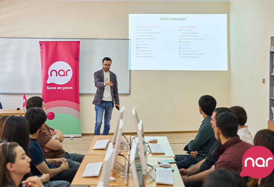 ® Nar провел тренинги по маркетингу и карьерному развитию для студентов в Гяндже