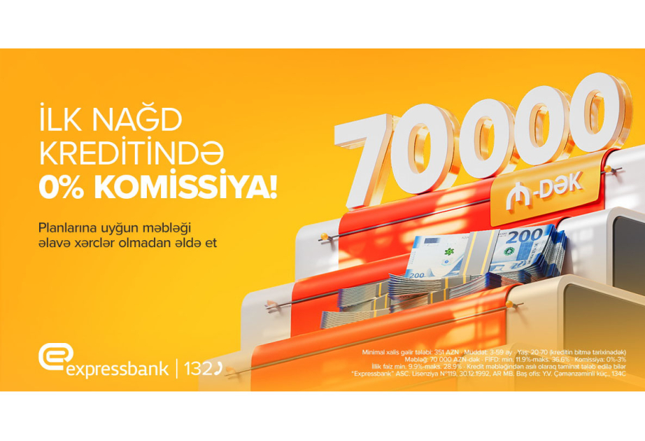 ®  70 min manatadək kredit – Komissiyasız