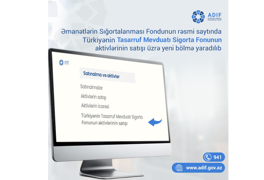 Əmanətlərin Sığortalanması Fondunun saytında yeni bölmə yaradılıb