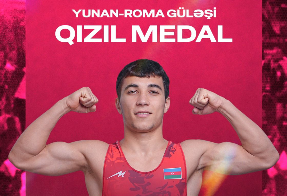 Azerbaijani wrestlers take one gold and two silver medals at U20 European Wrestling Championships