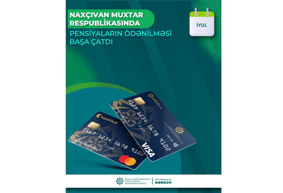 Naxçıvanda iyul ayının pensiyaları ödənilib