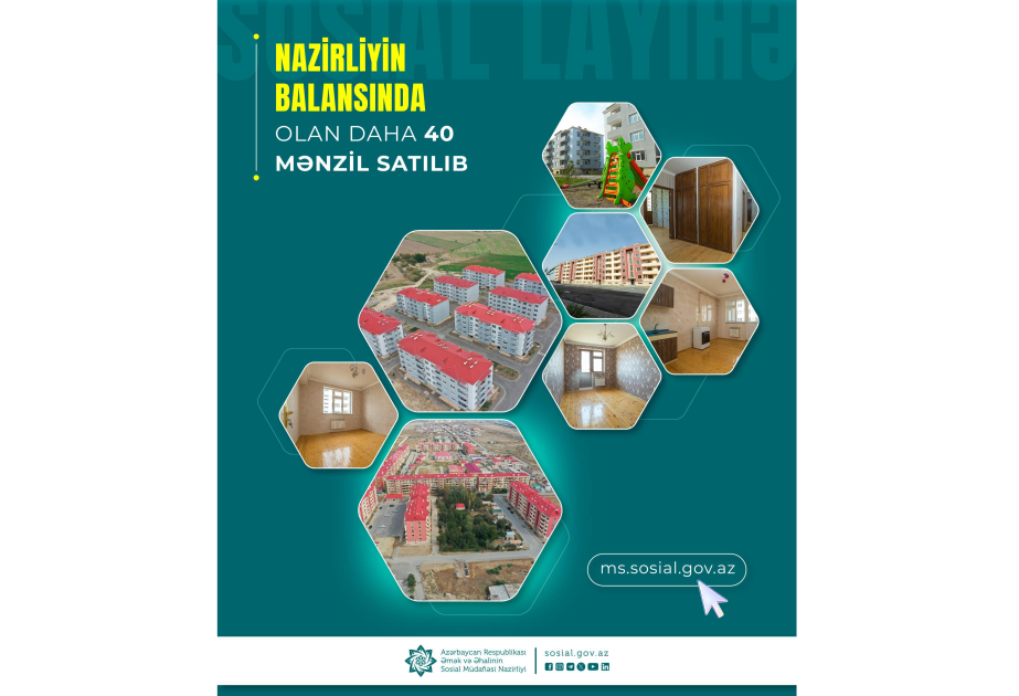 Nazirlik: Sosial layihə üzrə daha 40-dək mənzil satılıb