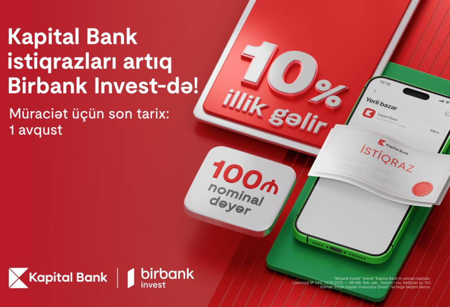 ®  Kapital Bank открыл подписку на облигации: инвестируйте с доходностью 10 процентов годовых