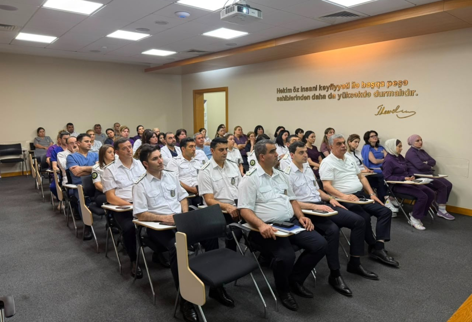 ®  Mərkəzi Hospitalın əməkdaşları səhiyyə müəssisələrinin yanğın təhlükəsizliyi barədə məlumatlandırılıblar