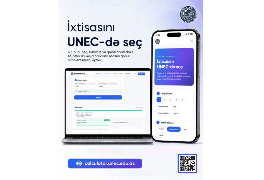 UNEC qəbul şansını hesablamağa imkan verən onlayn platforma təqdim edib