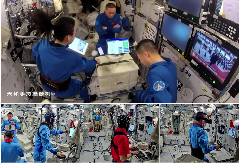 China's Shenzhou XXIII crew tests new measuring device