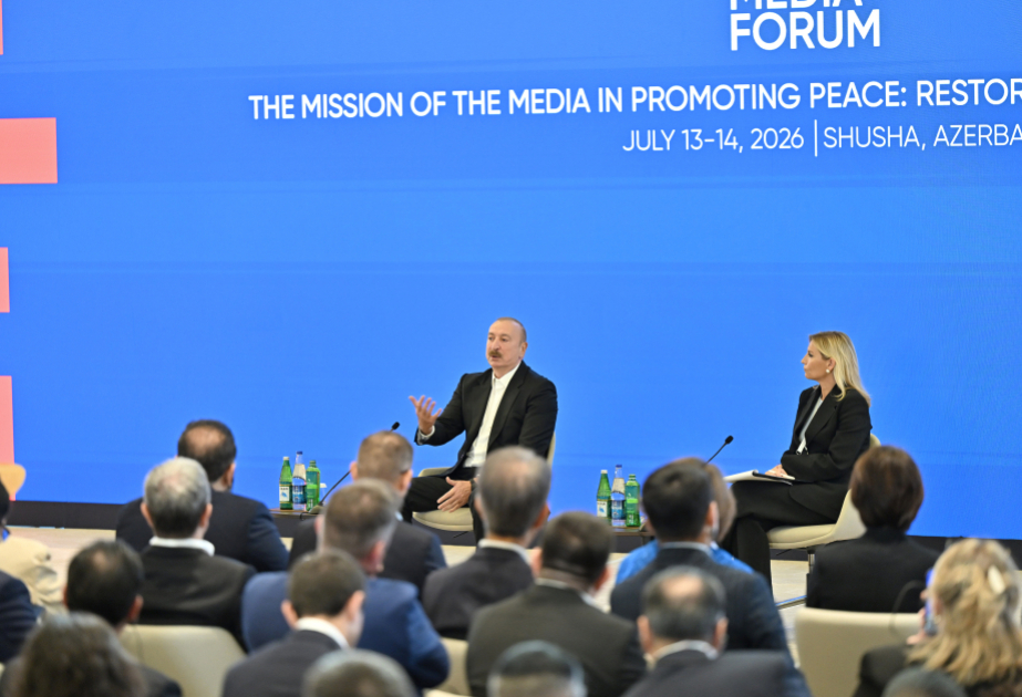 Prezident İlham Əliyevin sosial media hesablarında IV Şuşa Qlobal Media Forumu ilə bağlı videoçarx paylaşılıb VİDEO