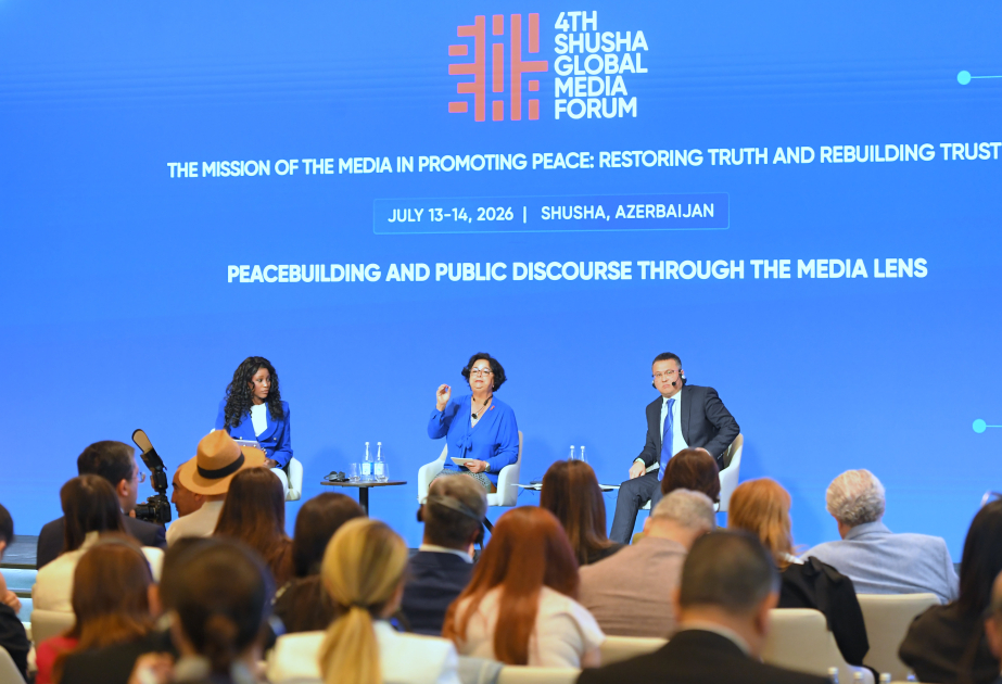 First panel discussion on “Peacebuilding and Public Discourse Through the Media Lens” held in Shusha