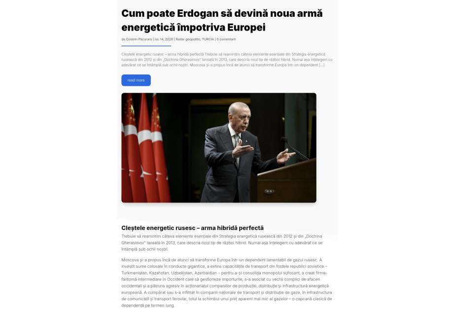 Rumıniya nəşri Türkiyənin Avropanın enerji təhlükəsizliyində artan rolunu təhlil edir