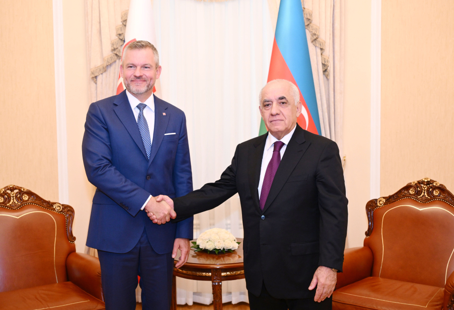 El Primer Ministro de Azerbaiyán se reunió con el Presidente de Eslovaquia