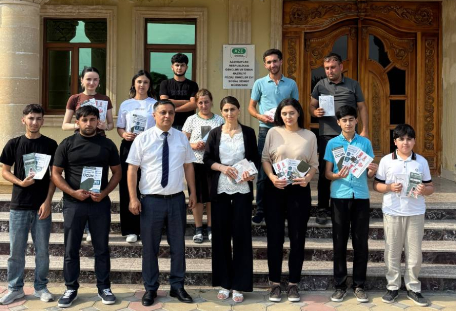 Füzulidə sakinlərə narkomaniyanın fəsadları barədə əyani vəsaitlər paylanılıb - maarifləndirici aksiya