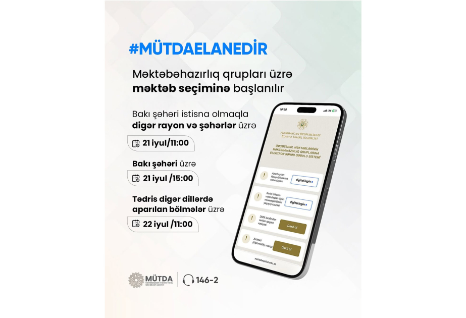 Məktəbəhazırlıq qrupları üzrə məktəb seçiminə başlanılır
