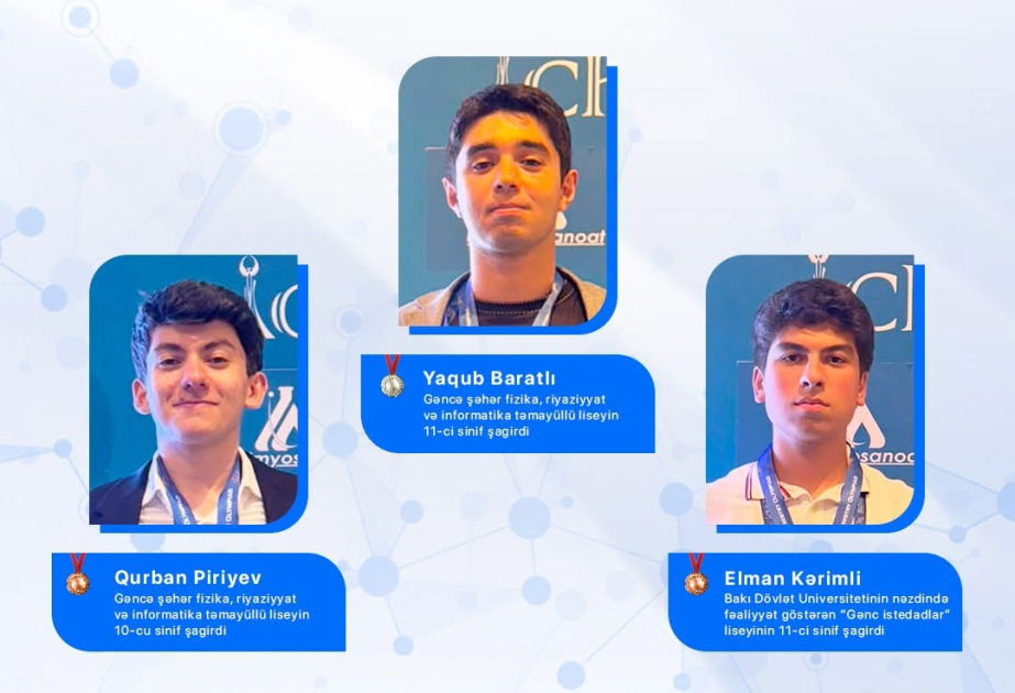 Azərbaycan məktəbliləri Beynəlxalq Kimya Olimpiadasında 3 medal qazanıblar