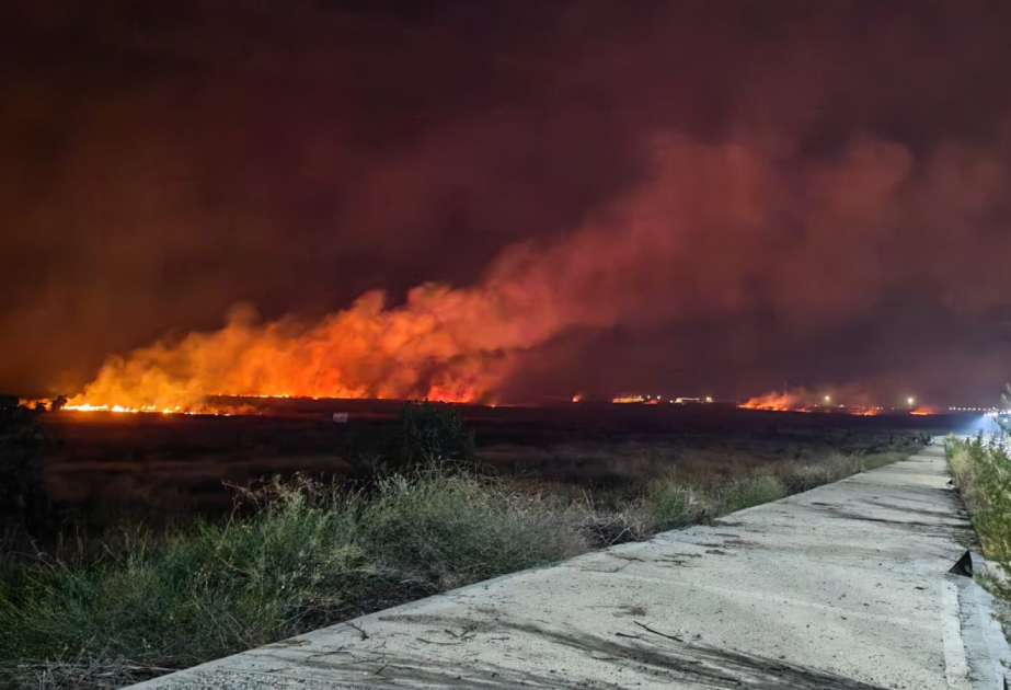 В Агдаме продолжается пожар на открытой местности  ОБНОВЛЕНО 2