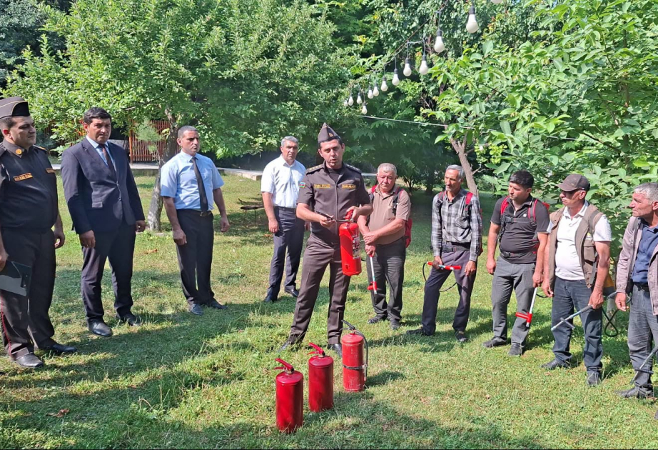 Goranboyda yanğın təhlükəsi ilə bağlı maarifləndirmə aparılıb