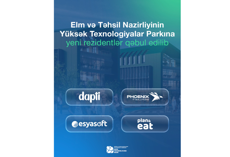 Yüksək Texnologiyalar Parkına yeni rezidentlər qəbul edilib