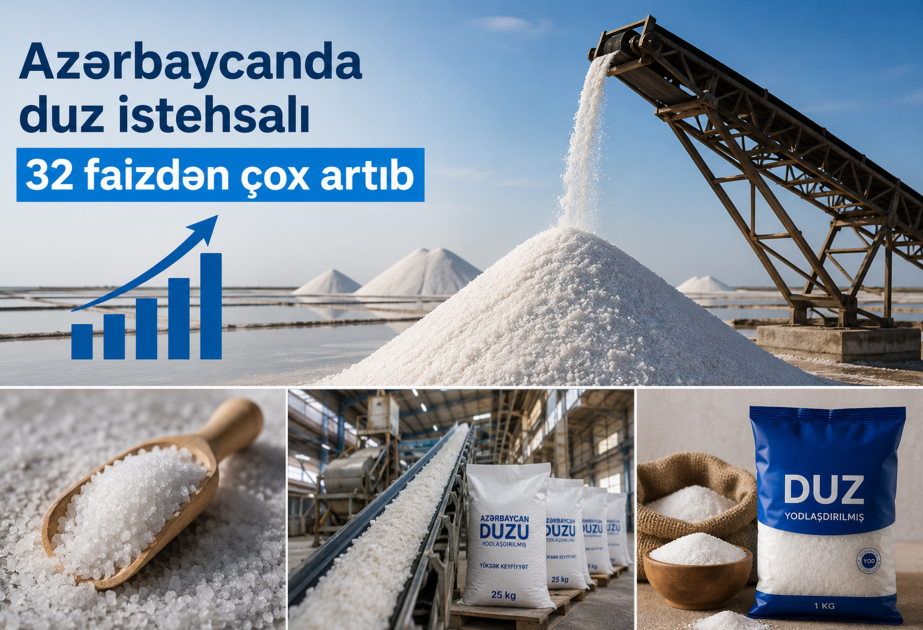 Azərbaycanda duz istehsalı 32 faizdən çox artıb