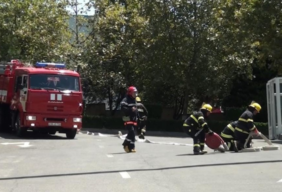 FHN-in Dövlət Yanğından Mühafizə Xidməti yanğın-taktiki təlim təşkil edib