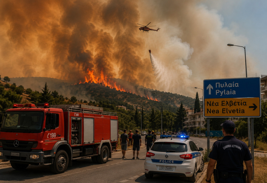 Yunanıstanın Saloniki şəhəri yaxınlığındakı yanğınla əlaqədar əhaliyə təxliyə xəbərdarlığı edilib