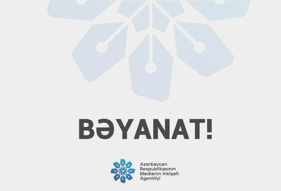 La Agencia para el Desarrollo de los Medios de Comunicación de Azerbaiyán emite un comunicado