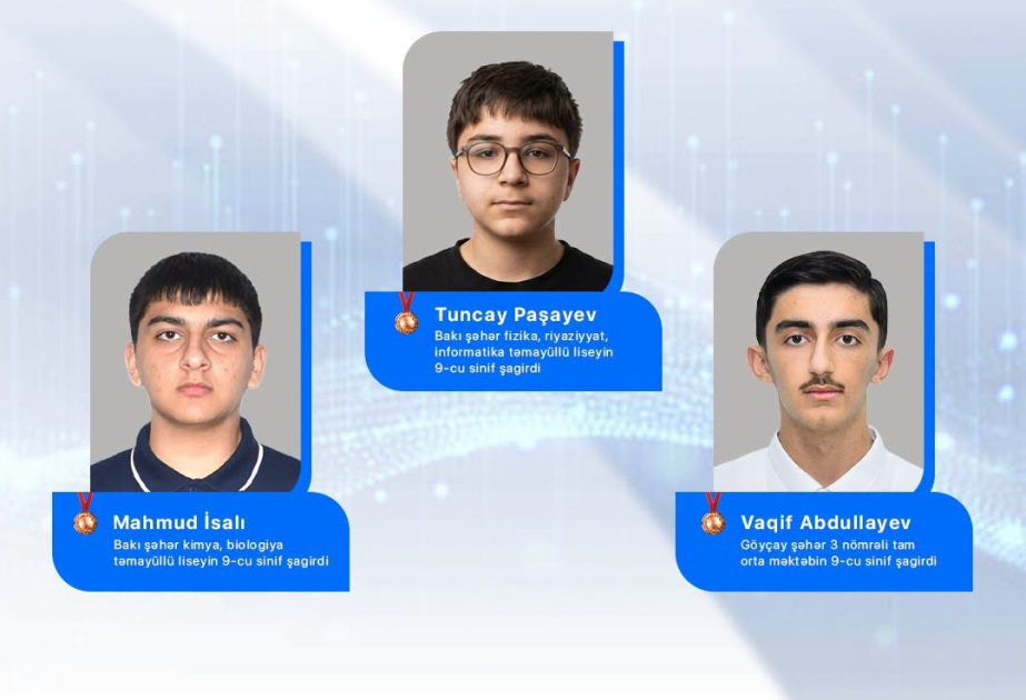 Məktəblilərimiz Avropa İnformatika Olimpiadasından üç medalla qayıdıblar