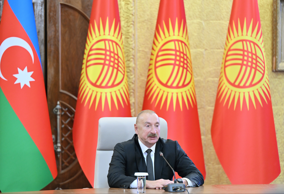 Prezident İlham Əliyev Qarabağın bərpasında köməyə görə Qırğızıstana təşəkkür edib