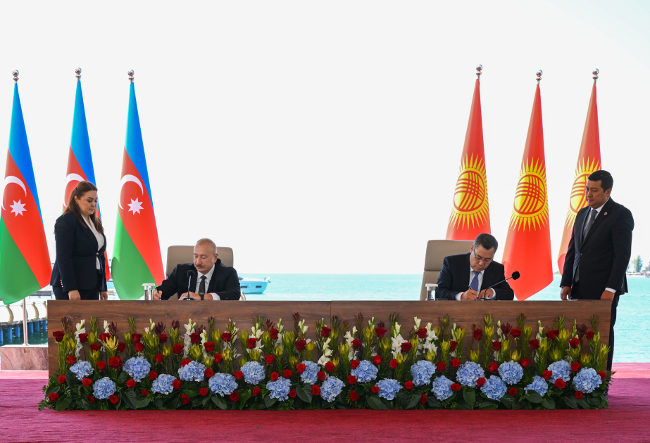 Cérémonie d’échange des documents signés entre l’Azerbaïdjan et le Kirghizistan MIS A JOUR VIDEO