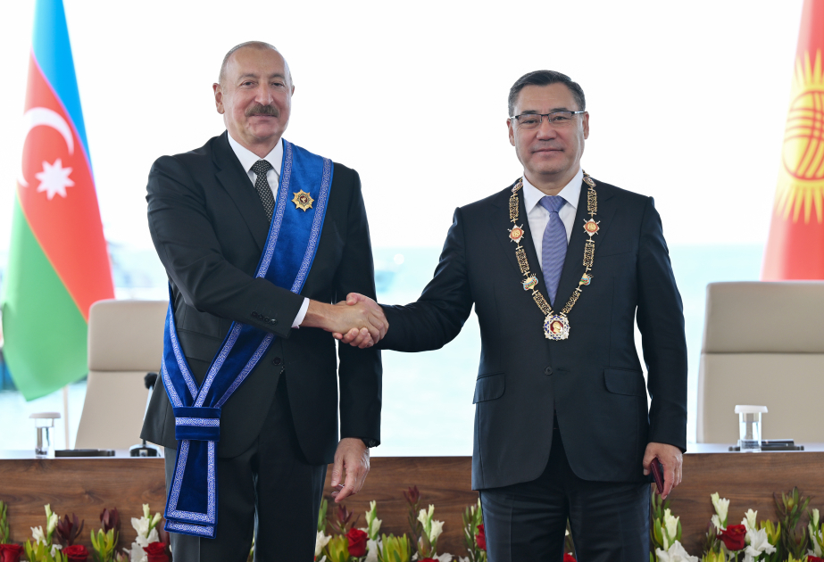 Award ceremony held for Presidents of Azerbaijan and KyrgyzstanVIDEO