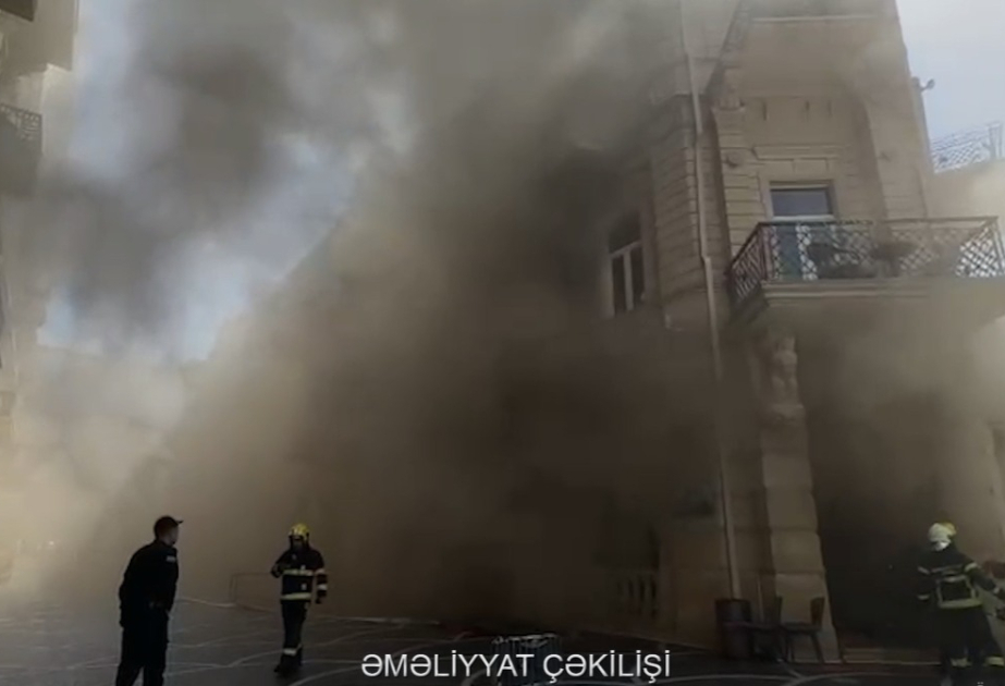 Səbaildə obyektdə yanğın baş verib VİDEO