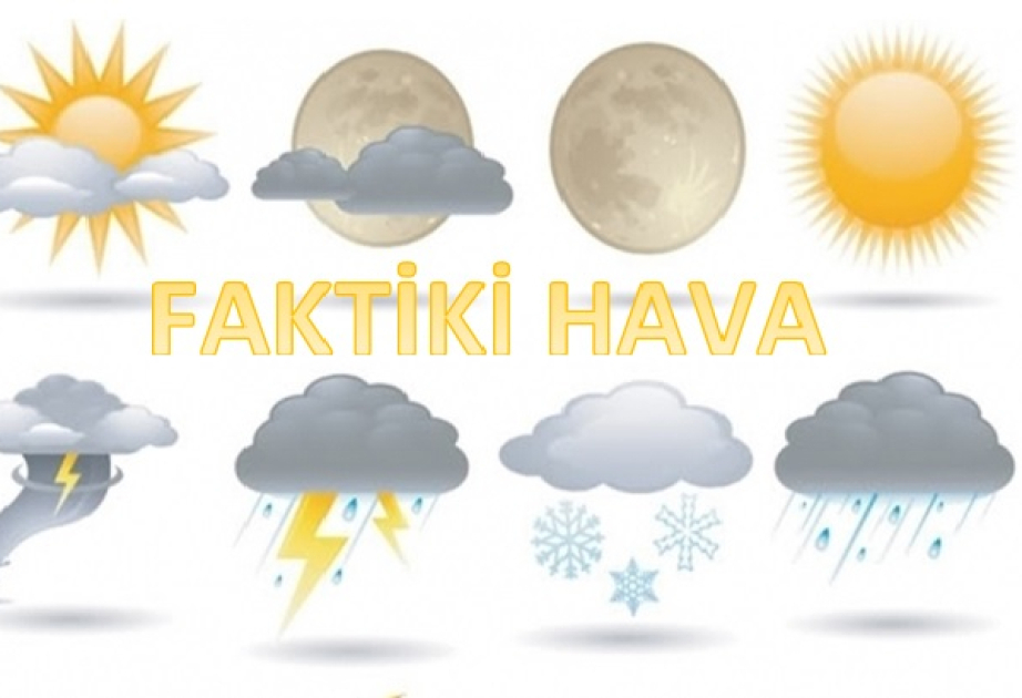Bəzi yerlərdə arabir şimşək çaxır, yağış yağır – FAKTİKİ HAVA
