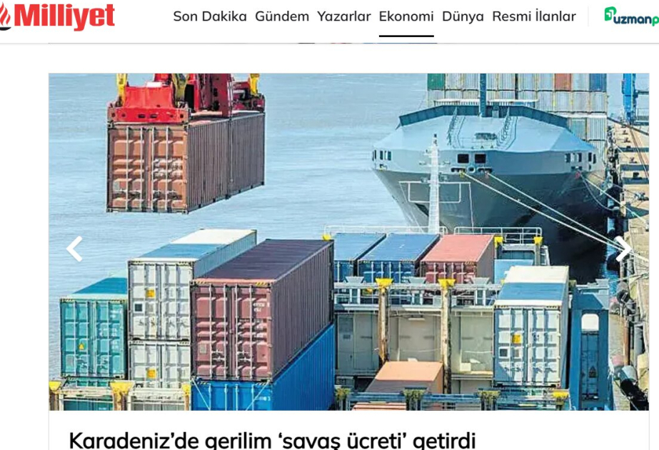 Media: Türkiyə şirkətləri yükləri Qara dəniz vasitəsilə göndərməkdən imtina edir
