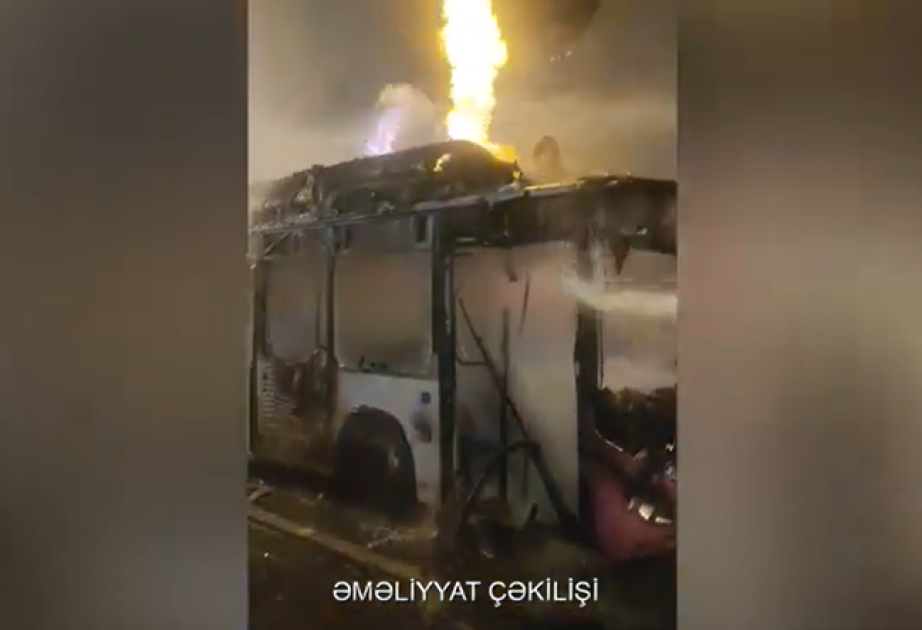 Bakıda avtobusda yanğın baş verib
