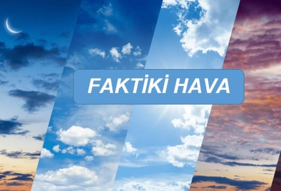 Bəzi yerlərdə leysan xarakterli yağış yağır, şimşək çaxır - FAKTİKİ HAVA