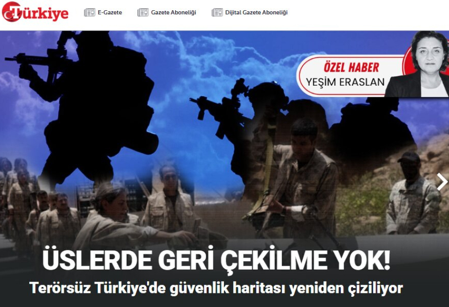 Газета Türkiye: Вывод военных баз из зон антитеррористических операций не обсуждается
