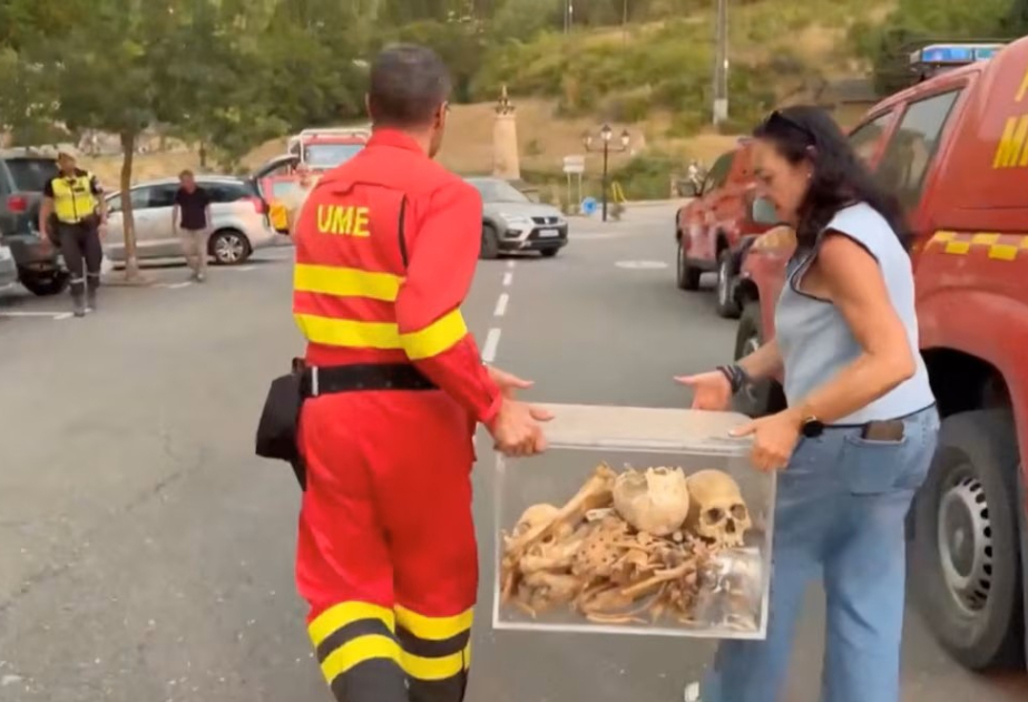 Spain removes remains of 11th century kings from monastery as wildfire rages