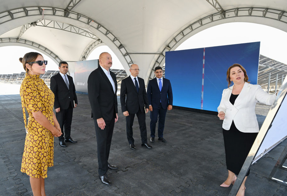 伊利哈姆·阿利耶夫总统视察纳希切万市Shams 1和Garbi Ufug太阳能发电站建设工程