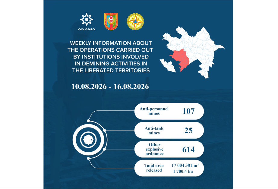 ANAMA: 132 mines neutralized over past week