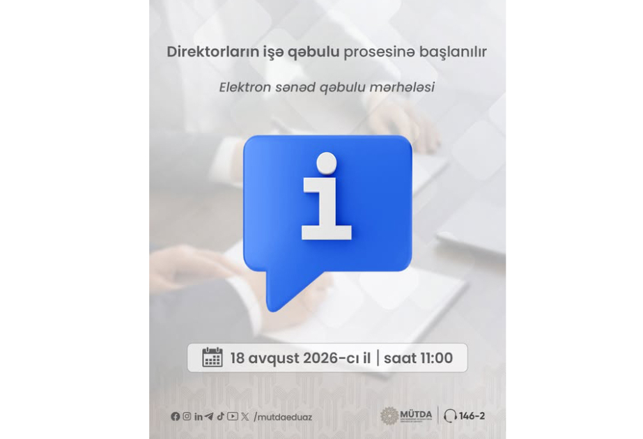 Məktəb direktorlarının işə qəbulu üzrə elektron qeydiyyat başlayır