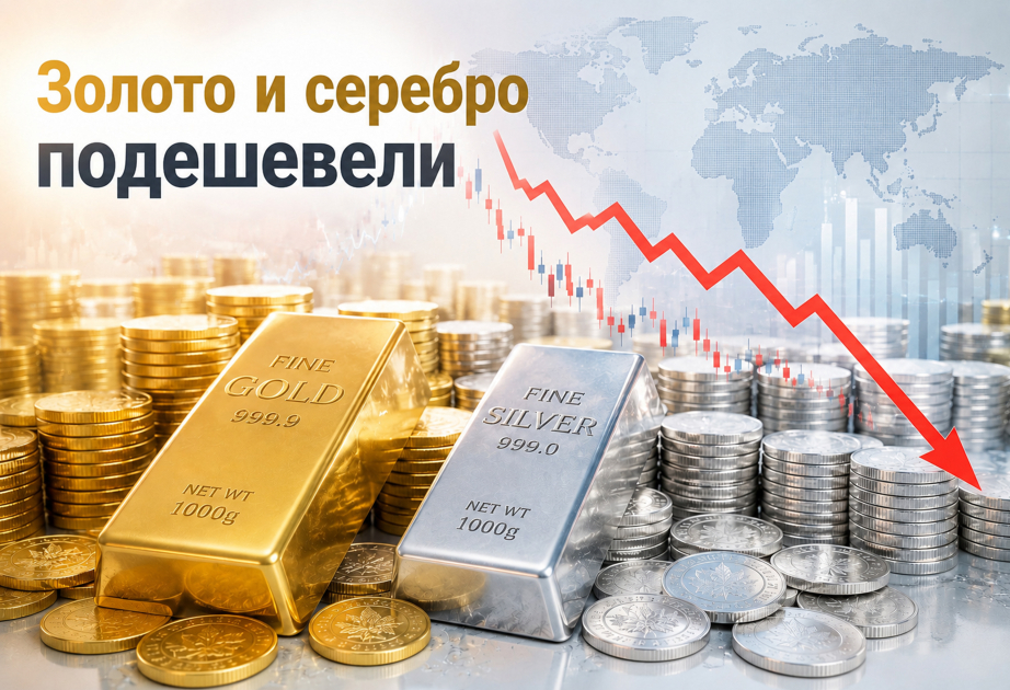 Цены на золото и серебро снизились