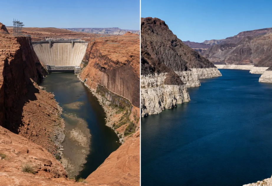 Wasserstände von Lake Powell und Lake Mead auf historischem Tiefstand